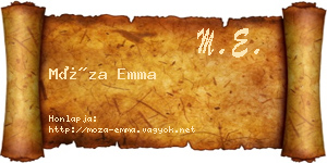 Móza Emma névjegykártya